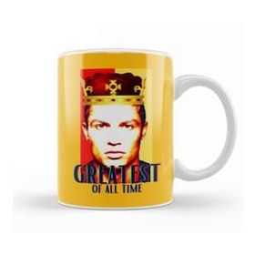 Baskı Dükkanı The King Cristiano Ronaldo Greatest Of All Time Porselen Beyaz Kupa Bardak