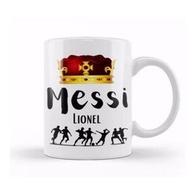 Baskı Dükkanı The King Of Football Lionel Messi Porselen Beyaz Kupa Bardak
