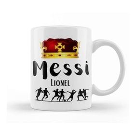 Baskı Dükkanı The King Of Football Lionel Messi Porselen Beyaz Kupa Bardak