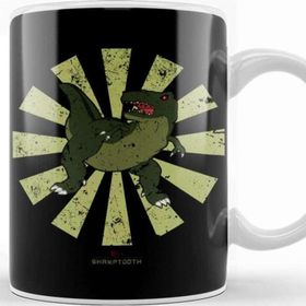 Baskı Dükkanı The Land Before Time Sharptooth Retro Japanese Land Before Time Porselen Beyaz Kupa Bardak