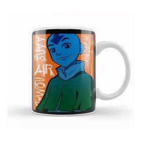 Baskı Dükkanı The Last Airbender Aang Porselen Beyaz Kupa Bardak