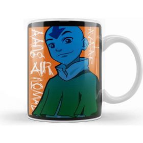 Baskı Dükkanı The Last Airbender Aang Porselen Beyaz Kupa Bardak