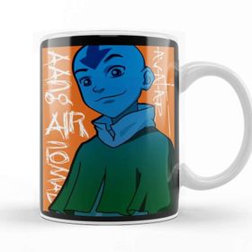 Baskı Dükkanı The Last Airbender Aang Porselen Beyaz Kupa Bardak