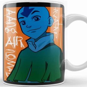 Baskı Dükkanı The Last Airbender Aang Porselen Beyaz Kupa Bardak