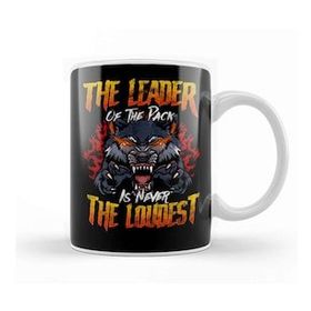 Baskı Dükkanı The Leader Of The Pack Is Never The Loudest Wolf Porselen Beyaz Kupa Bardak