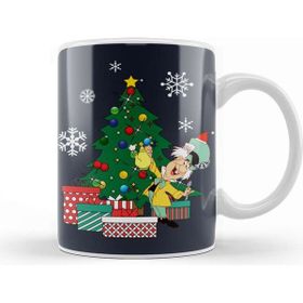 Baskı Dükkanı The Mad Hatter Around The Christmas Tree Porselen Beyaz Kupa Bardak