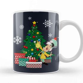 Baskı Dükkanı The Mad Hatter Around The Christmas Tree Porselen Beyaz Kupa Bardak