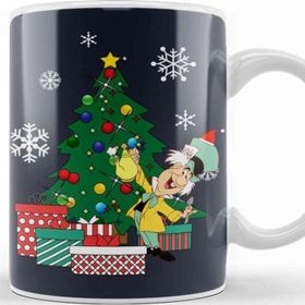Baskı Dükkanı The Mad Hatter Around The Christmas Tree Porselen Beyaz Kupa Bardak