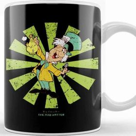 Baskı Dükkanı The Mad Hatter Retro Japanese Porselen Beyaz Kupa Bardak