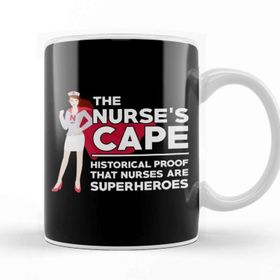 Baskı Dükkanı The Nurses Cape Proof That Nurses Are Superheroes Porselen Beyaz Kupa Bardak