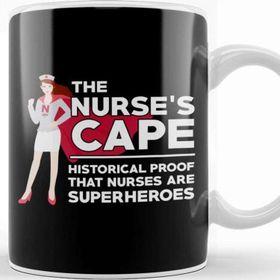 Baskı Dükkanı The Nurses Cape Proof That Nurses Are Superheroes Porselen Beyaz Kupa Bardak