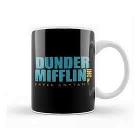 Baskı Dükkanı The Office Dunder Mifflin Inc Paper Company Grunge Porselen Beyaz Kupa Bardak