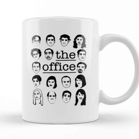 Baskı Dükkanı The Office Faces Porselen Beyaz Kupa Bardak