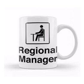 Baskı Dükkanı The Office Regional Manager Porselen Beyaz Kupa Bardak