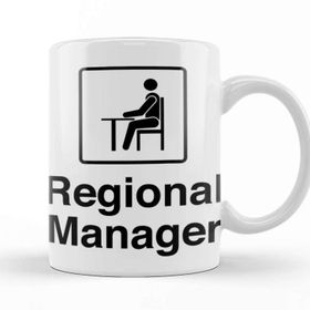 Baskı Dükkanı The Office Regional Manager Porselen Beyaz Kupa Bardak
