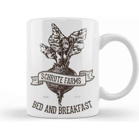 Baskı Dükkanı The Office Schrute Farms Bed Breakfast 01 Porselen Beyaz Kupa Bardak