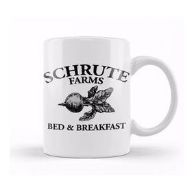 Baskı Dükkanı The Office Schrute Farms Bed Breakfast Porselen Beyaz Kupa Bardak