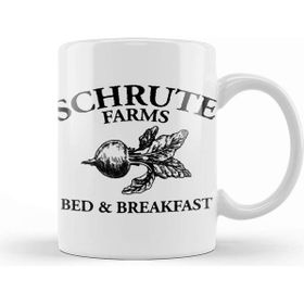 Baskı Dükkanı The Office Schrute Farms Bed Breakfast Porselen Beyaz Kupa Bardak