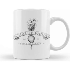 Baskı Dükkanı The Office Schrute Farms Bed Breakfast Porselen Beyaz Kupa Bardak