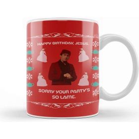 Baskı Dükkanı The Office Ugly Christmas Sweater Porselen Beyaz Kupa Bardak
