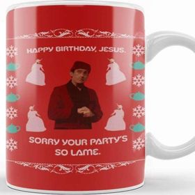 Baskı Dükkanı The Office Ugly Christmas Sweater Porselen Beyaz Kupa Bardak