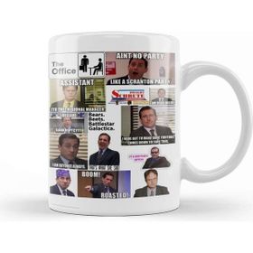 Baskı Dükkanı The Office Us Montage Dwighst Schute Michael Scott Gifts Collage Porselen Beyaz Kupa Bardak