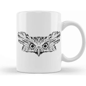 Baskı Dükkanı The Owl Baykuş Beyaz 330 ml Porselen Kupa Bardak