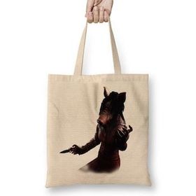 Baskı Dükkanı The Pig Amanda Young Bez Çanta