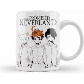 Baskı Dükkanı The Promised Neverland Emma Norman And Ray Beyaz 330 ml Porselen Kupa Bardak
