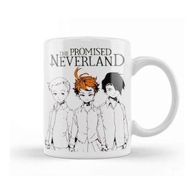 Baskı Dükkanı The Promised Neverland Emma Norman And Ray Beyaz 330 ml Porselen Kupa Bardak
