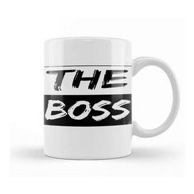 Baskı Dükkanı The Real Boss Couple Boss And Real Boss Matching Beyaz 330 ml Porselen Kupa Bardak