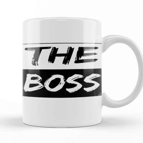 Baskı Dükkanı The Real Boss Couple Boss And Real Boss Matching Beyaz 330 ml Porselen Kupa Bardak