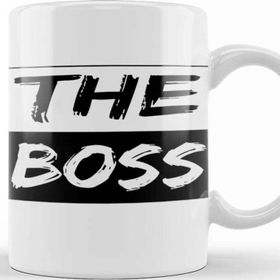 Baskı Dükkanı The Real Boss Couple Boss And Real Boss Matching Beyaz 330 ml Porselen Kupa Bardak