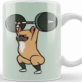 Baskı Dükkanı the Snatch Weightlifting French Bulldog Kupa