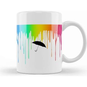 Baskı Dükkanı the Umbrella Academia Umbrella and Colored Rain Number Five Kupa