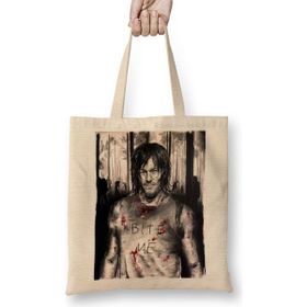 Baskı Dükkanı the Walking Dead Bite Medar Bez Çanta