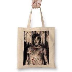 Baskı Dükkanı the Walking Dead Bite Medar Bez Çanta