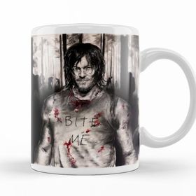 Baskı Dükkanı The Walking Dead Bite Medar Kupa Bardak Porselen
