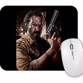 Baskı Dükkanı the Walking Dead Rick Çizim Mouse Pad