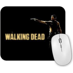 Baskı Dükkanı the Walking Dead Rick Siyah Zemin Mouse Pad
