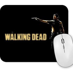 Baskı Dükkanı the Walking Dead Rick Siyah Zemin Mouse Pad