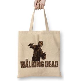 Baskı Dükkanı the Walking Dead Zombie Face Bez Çanta