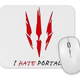 Baskı Dükkanı the Witcher I Hate Portals Mouse Pad