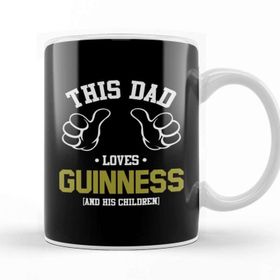 Baskı Dükkanı This Dad Loves Guinness and His Children Kupa