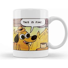 Baskı Dükkanı This Is Fine 01 Kupa