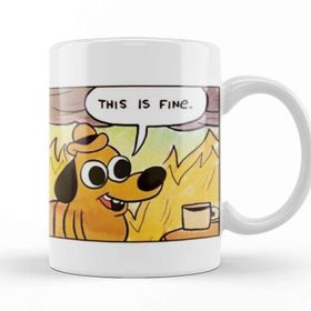 Baskı Dükkanı This Is Fine 01 Kupa