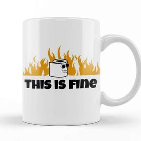 Baskı Dükkanı This Is Fine 02 Kupa