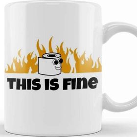Baskı Dükkanı This Is Fine 02 Kupa