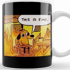 Baskı Dükkanı This Is Fine Updated Kupa