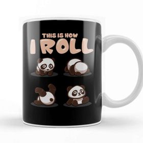 Baskı Dükkanı This Is How I Roll Panda Bear Pun Kupa